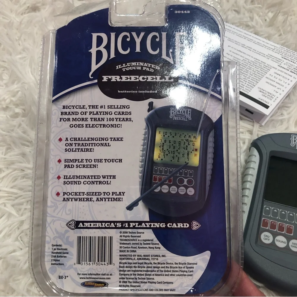 BICYCLE Illuminated Touch Pad FreeCell Handheld Game